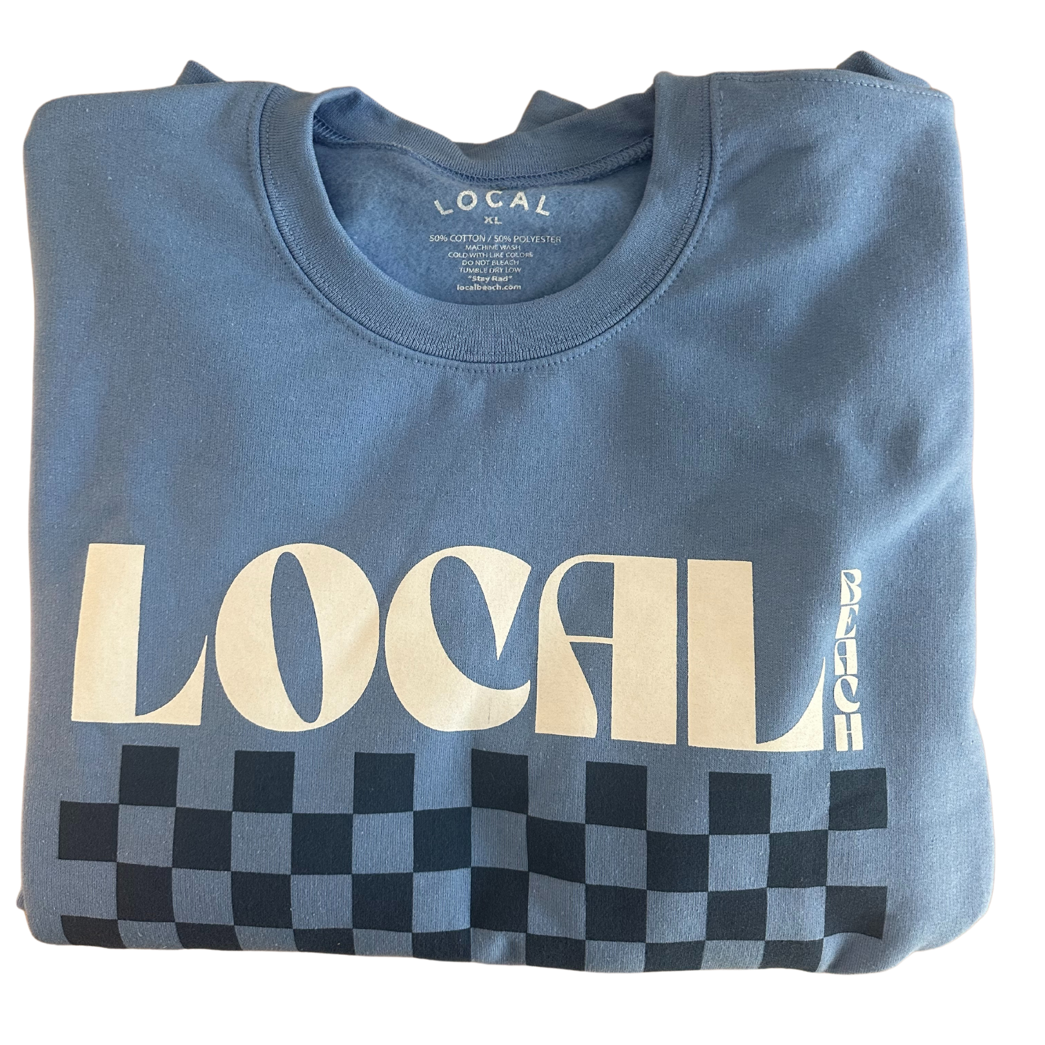 Local Beach Checker Crew Fleece